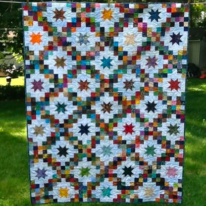 Double Irish Chain Barn Star Pattern CL140662 Art Quilt