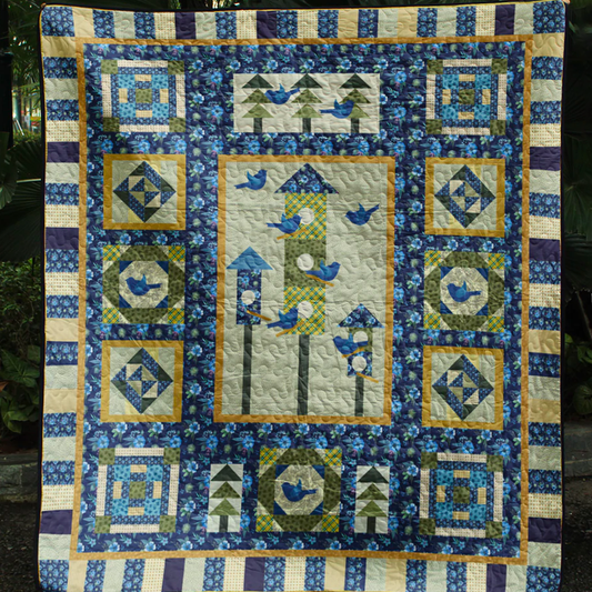 Blue Bird Quilt Blanket MN081106