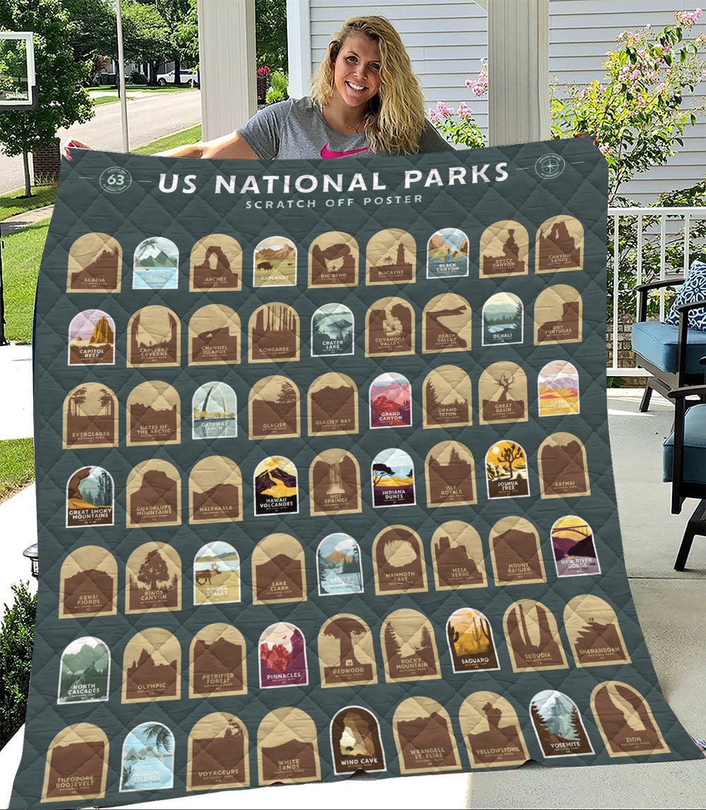 US National Parks Quilt Blanket TM301009