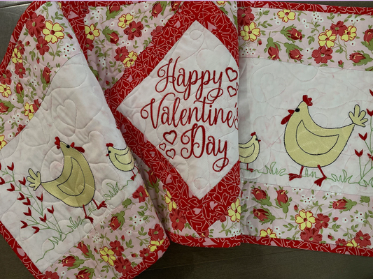 Valentine's Day CLA140324111 Quilted Table Runner