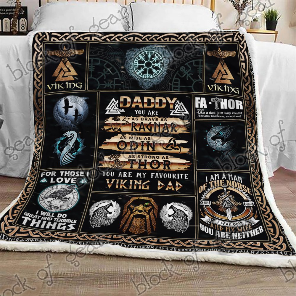 Viking Dad CL301347MDF Sherpa Fleece Blanket