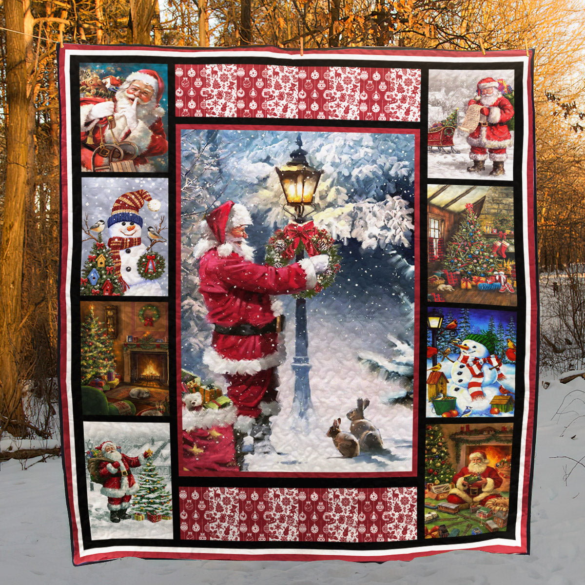 Vintage Christmas CL15100380MDQ Quilt Blanket