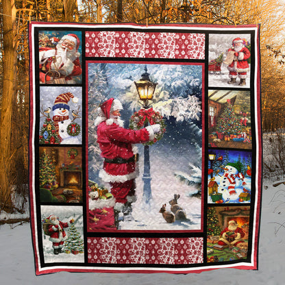 Vintage Christmas CL15100380MDQ Quilt Blanket