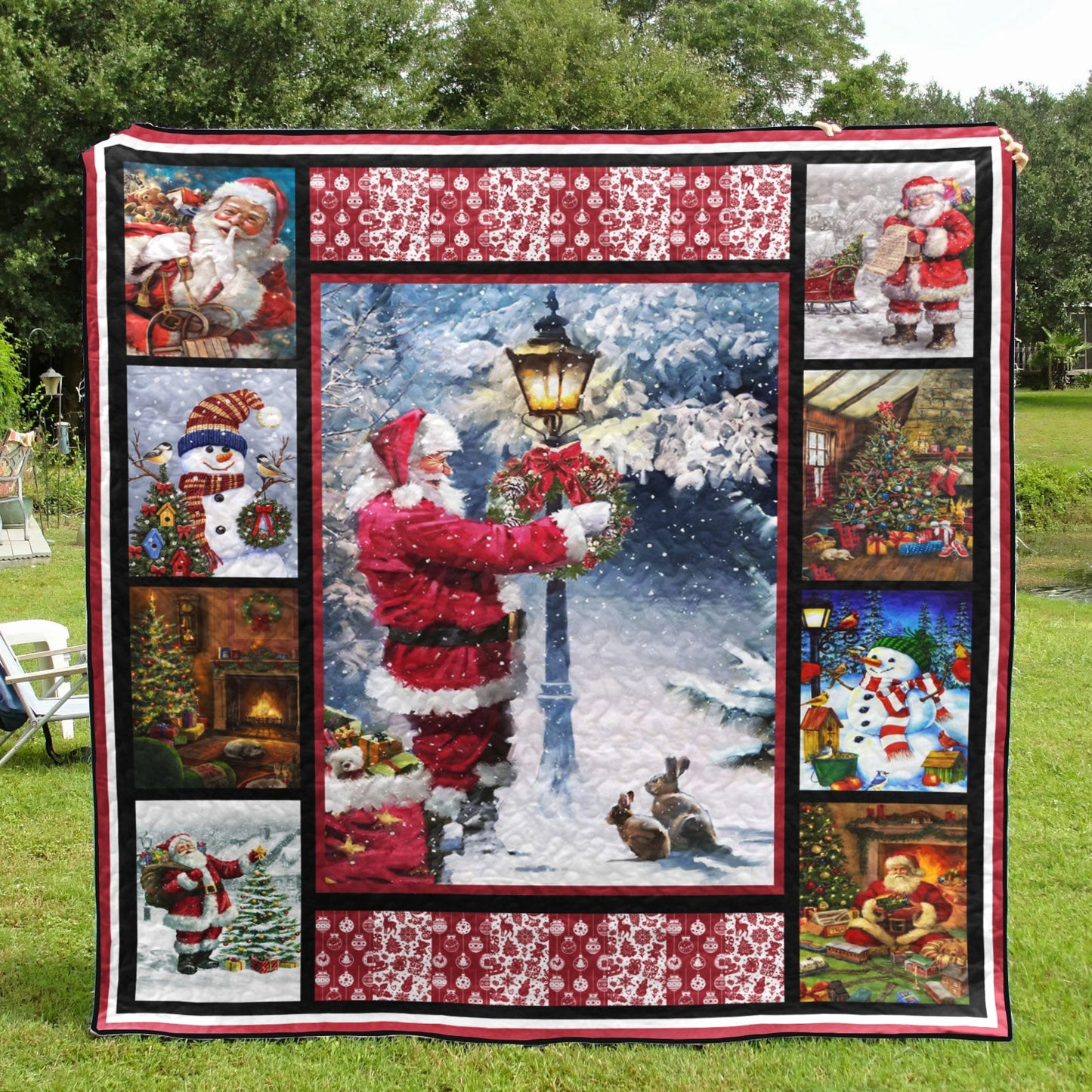 Vintage Christmas CL15100380MDQ Quilt Blanket