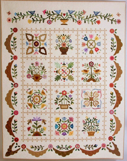 Vintage Flower Garden CLA0111870Q Quilt Blanket