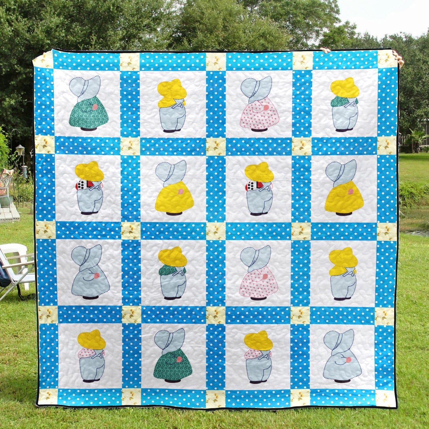 Vintage Sunbonnet Sue CLA1410600Q Quilt Blanket