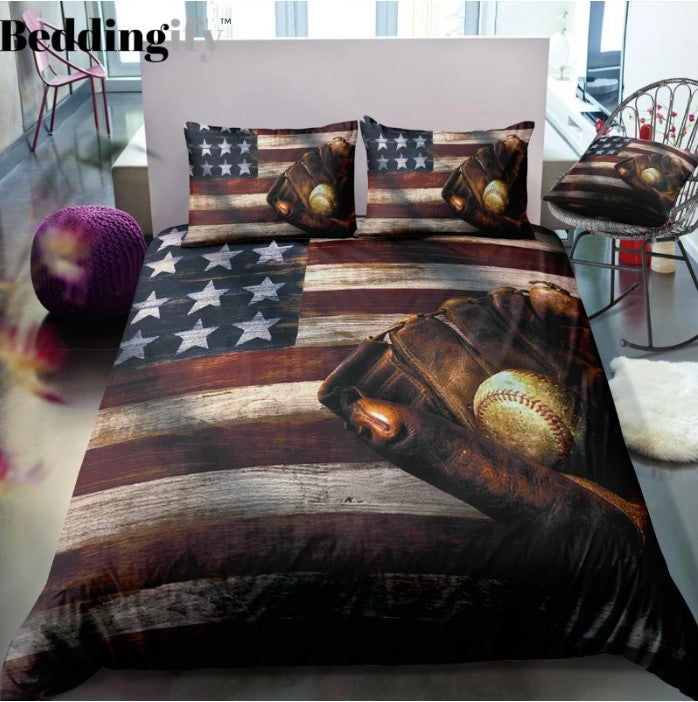 Vintage Baseball Flag CLH1510232B Bedding Sets