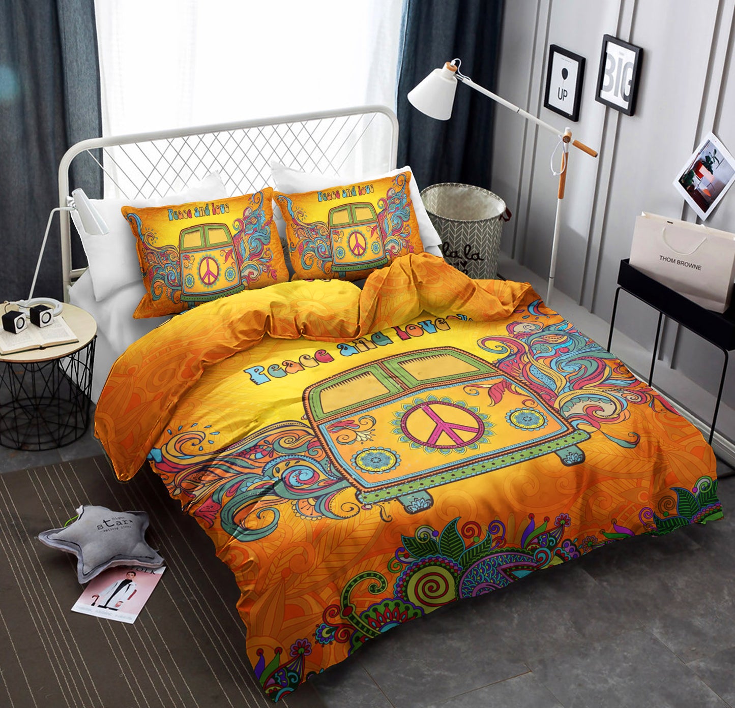 Vintage Peace And Love Bus CLM190804M Bedding Sets