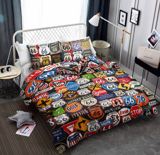 Vintage Road Signs QN100836B Bedding Sets