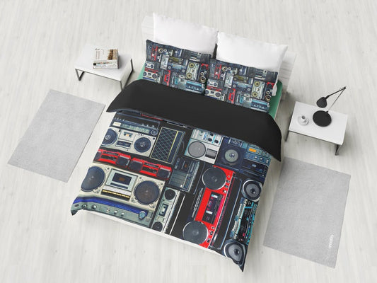 Vintage Stereos Boomboxes Music CLH1010407B Bedding Sets