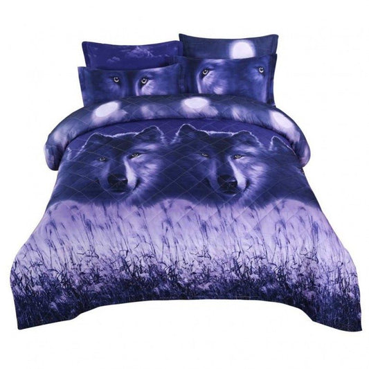 Violet Wolf CLM2110597B Quilt Bedding Set