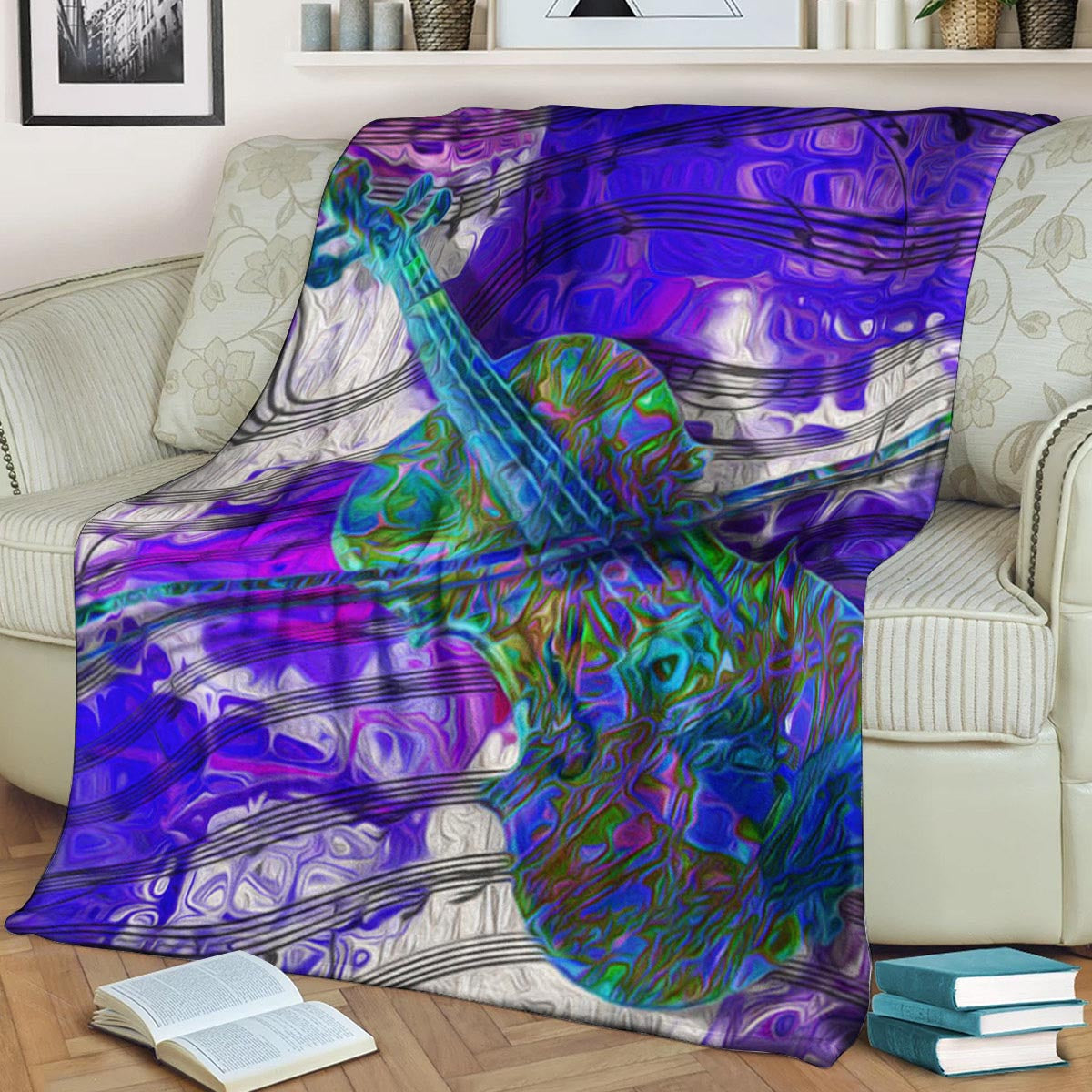 Violin HN051103F Sherpa Fleece Blanket