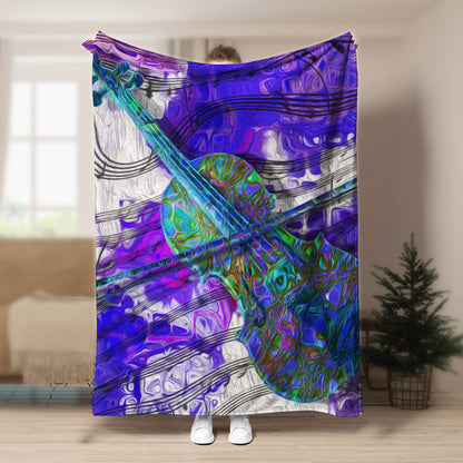 Violin HN051103F Sherpa Fleece Blanket