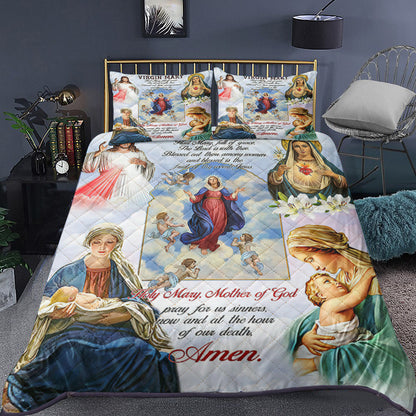 Virgin Mary Easter  Quilt Bed Sheet TL010605QS