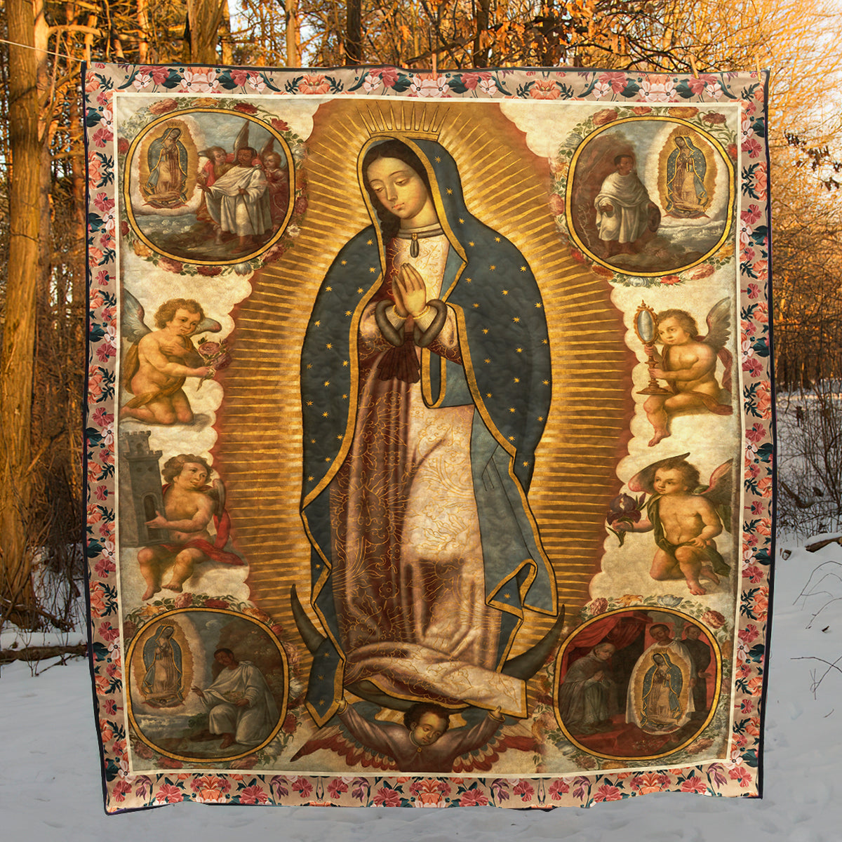 Virgin Mary Quilt Blanket HM1907001M