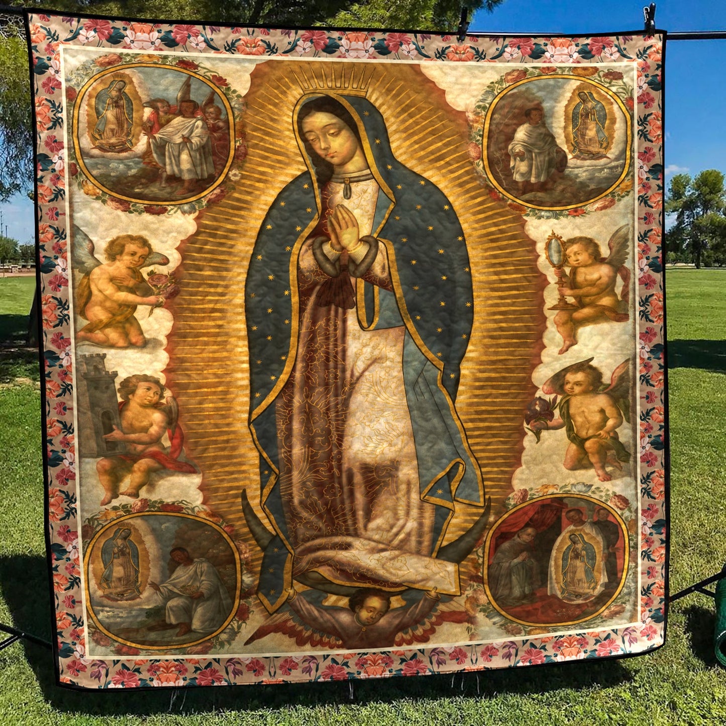 Virgin Mary Quilt Blanket HM1907001M