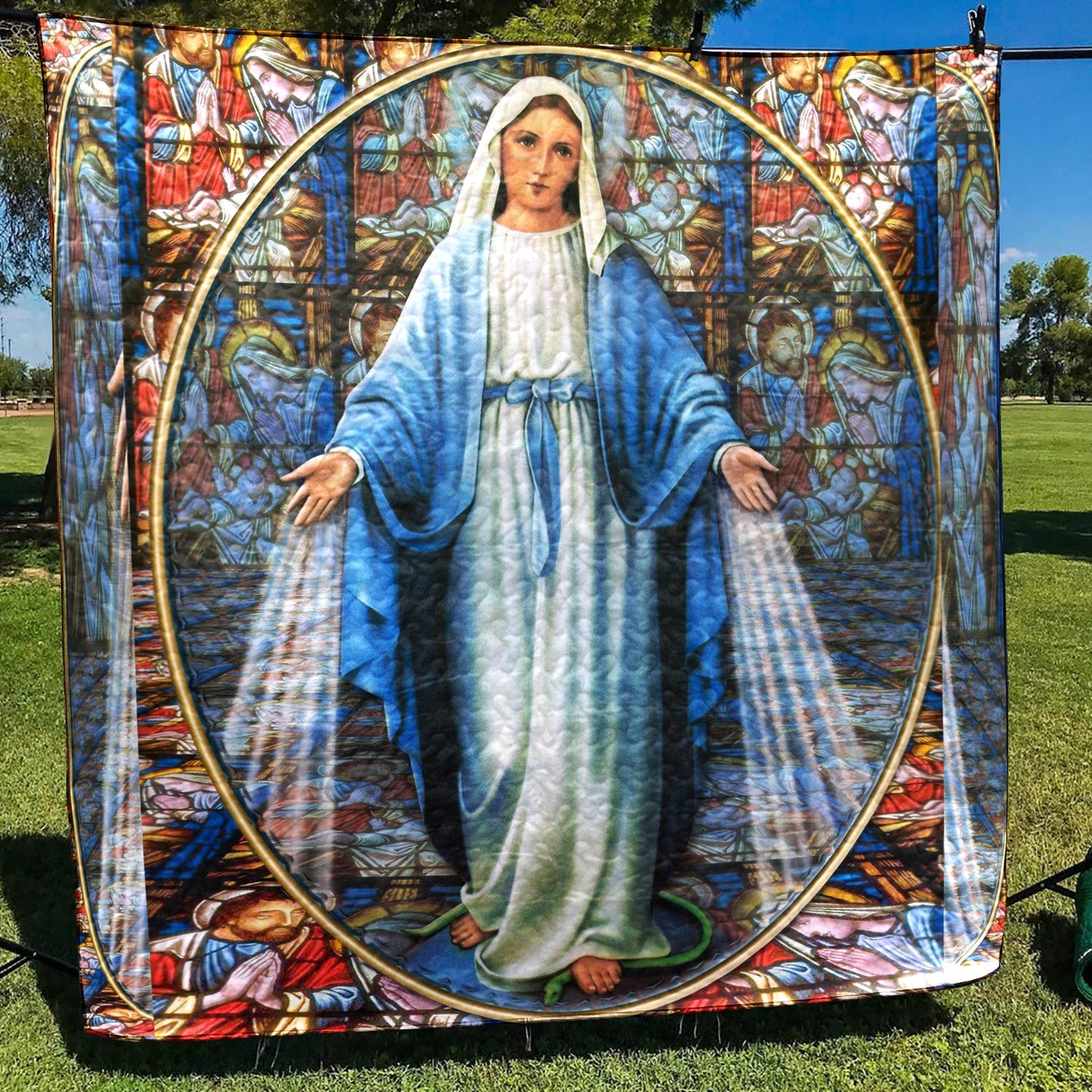 Virgin Mary Quilt Blanket HM1807002M