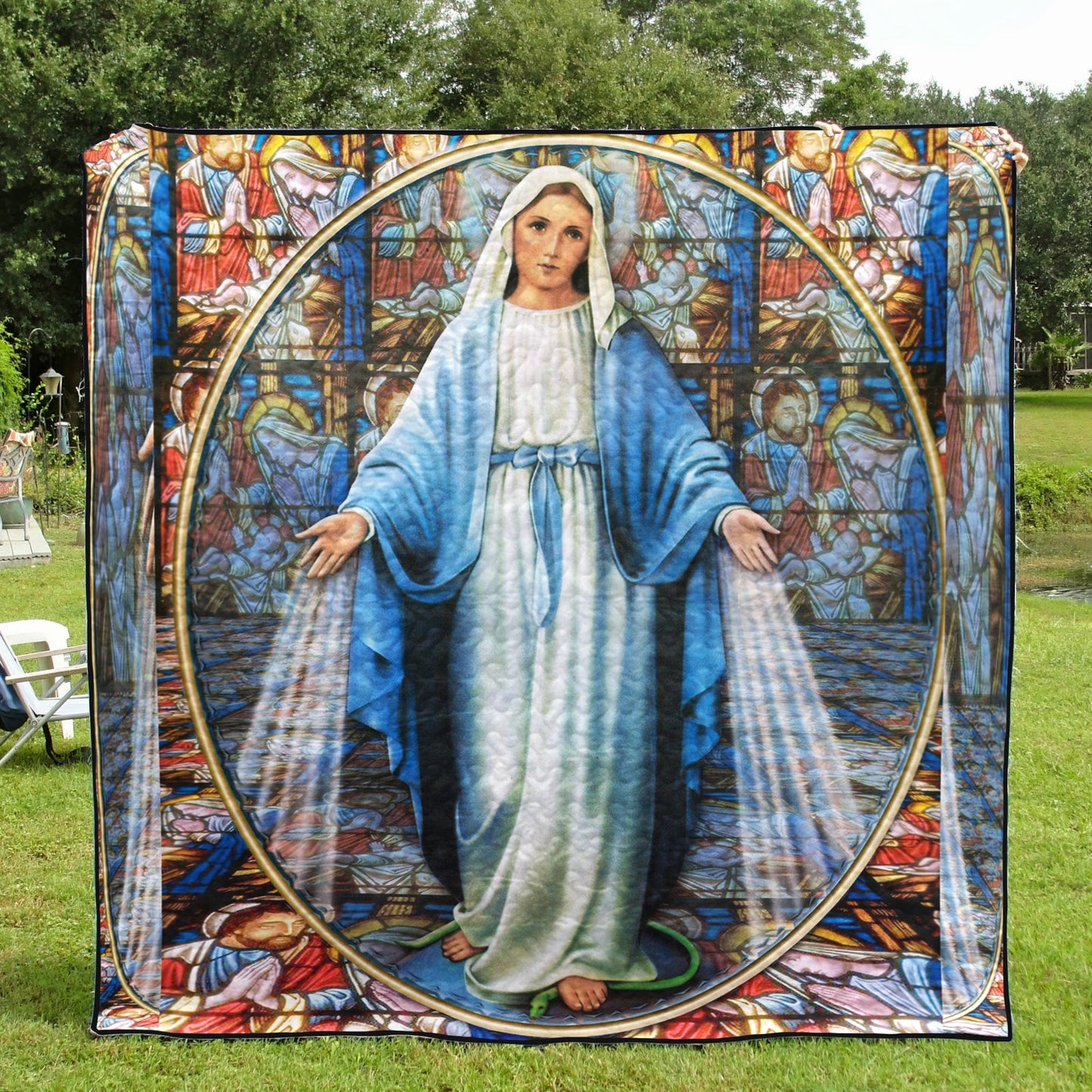 Virgin Mary Quilt Blanket HM1807002M