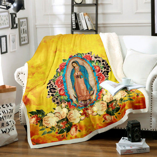 Virgin Mary Mexico Sherpa Fleece Blanket TM201005