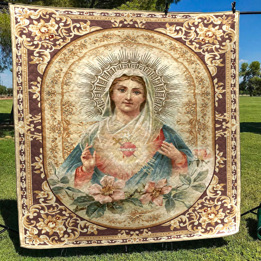 Virgin Mary Quilt Blanket HM1907002M