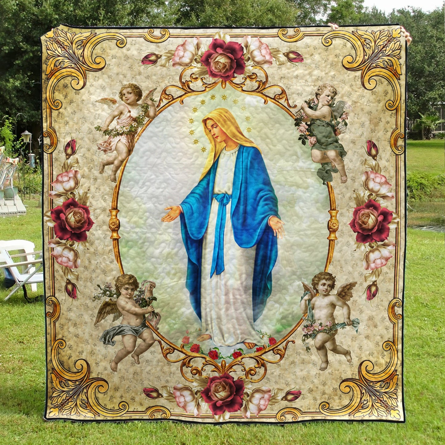 Virgin Mary Quilt Blanket TL130605Y