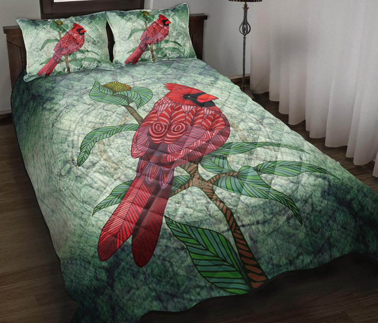 Virginia Cardinal Quilt Bedding Set ND220910