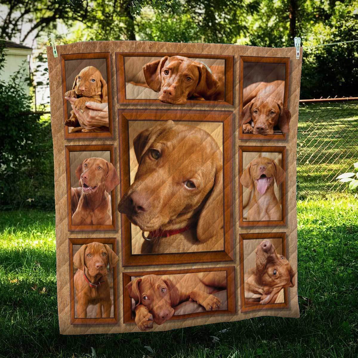 Vizsla Frame CL09100138MDQ Quilt Blanket