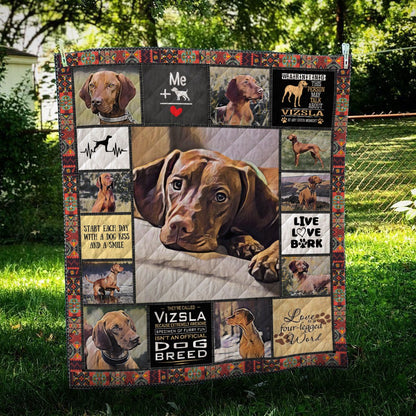 Vizsla Love Each Day CL10100245MDQ Quilt Blanket