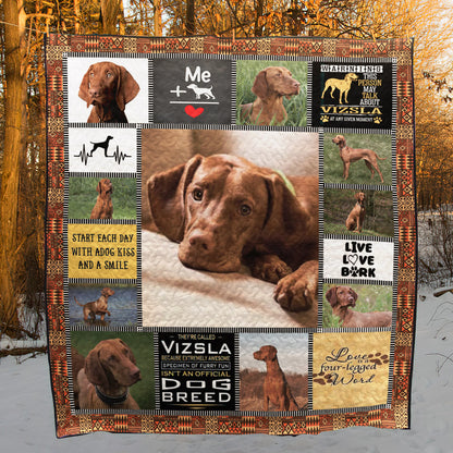 Vizsla Love Each Day CL10100245MDQ Quilt Blanket