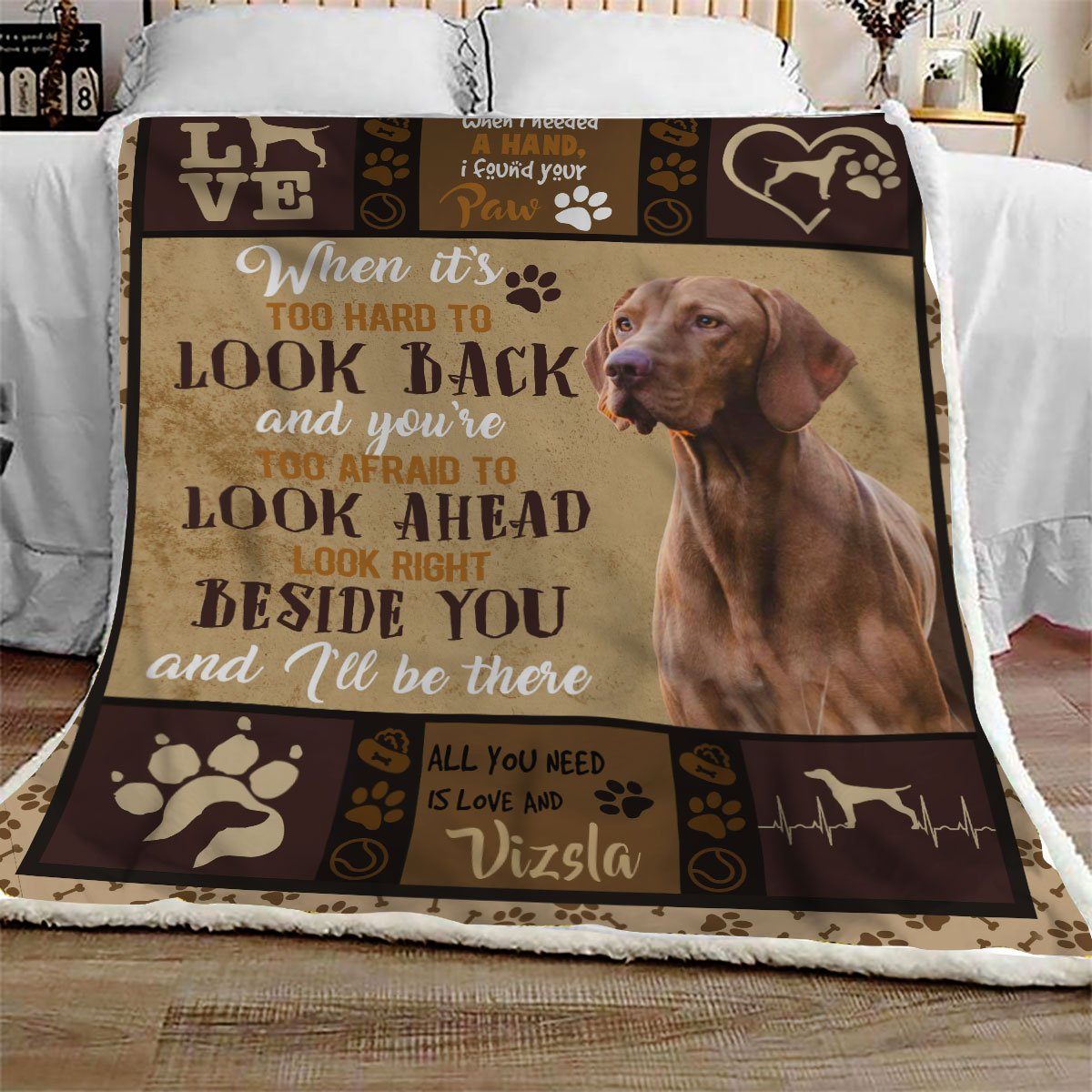 Vizsla CL09100181MDF Sherpa Fleece Blanket