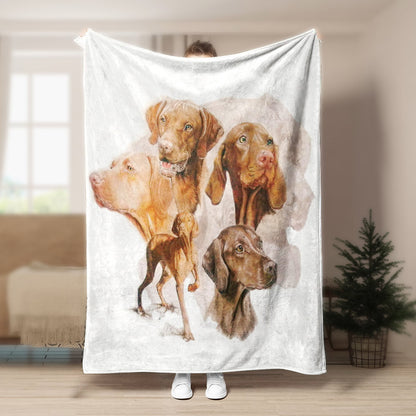 Vizsla Dog HM0110147TT Sherpa Fleece Blanket