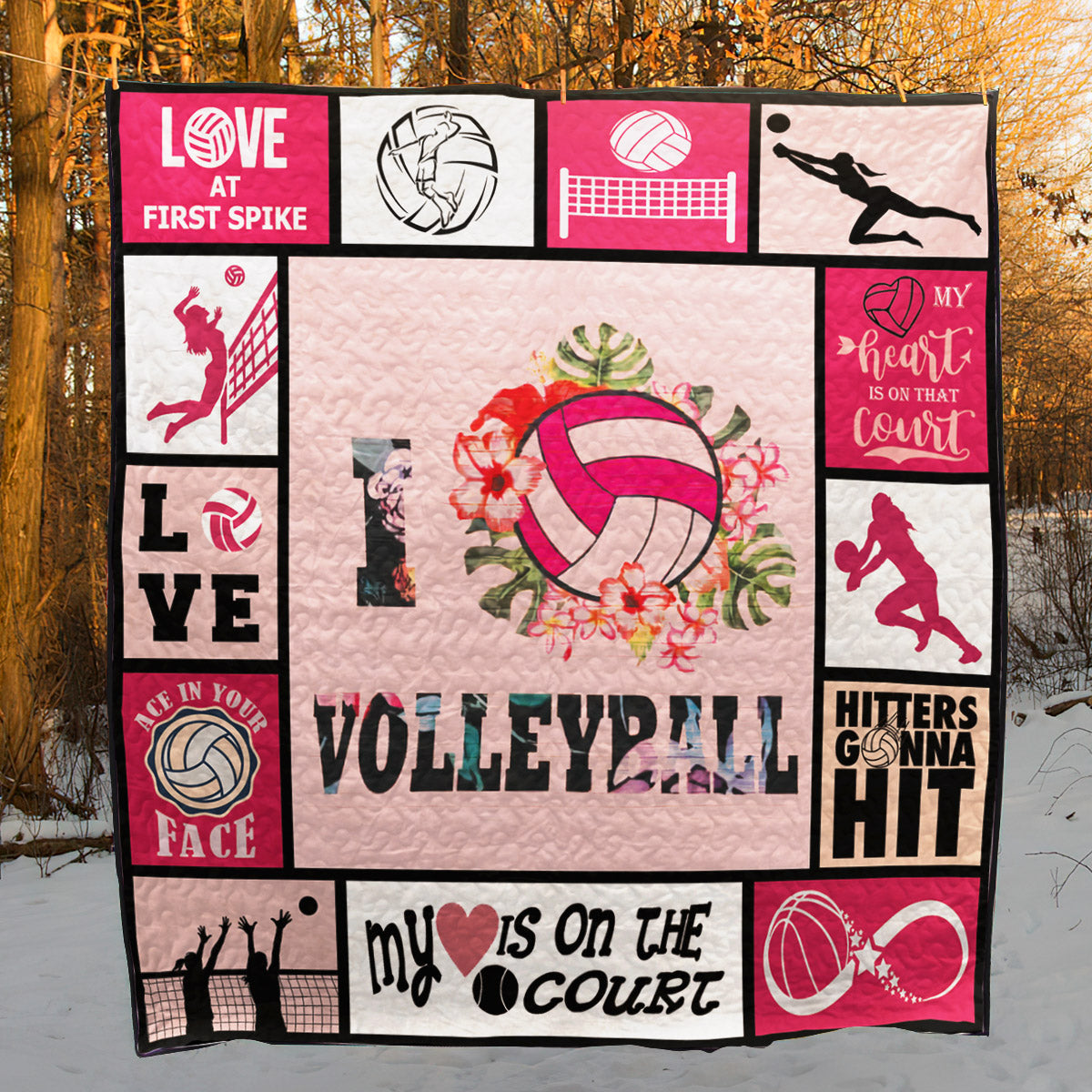 Volleyball CL15100384MDQ Quilt Blanket