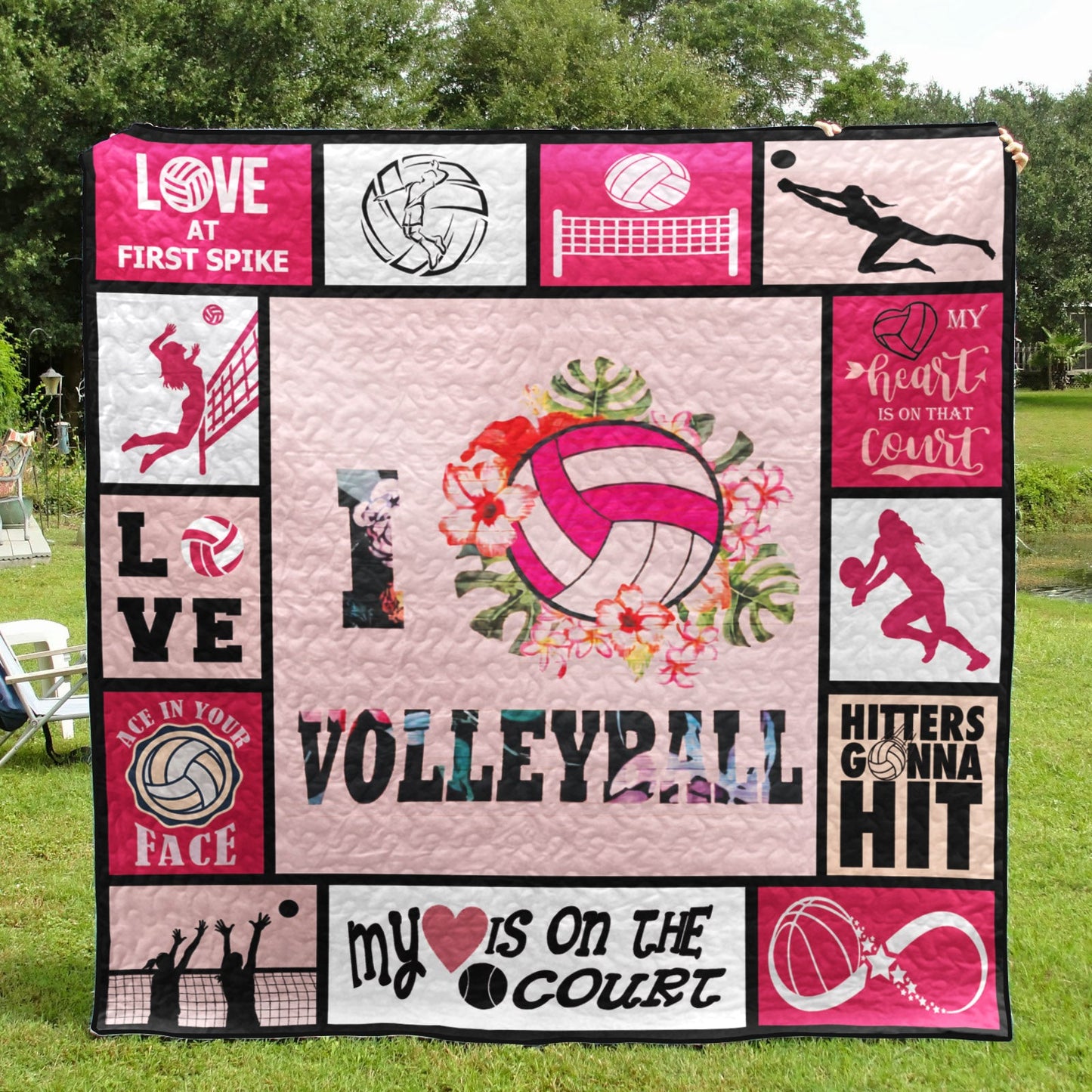 Volleyball CL15100384MDQ Quilt Blanket