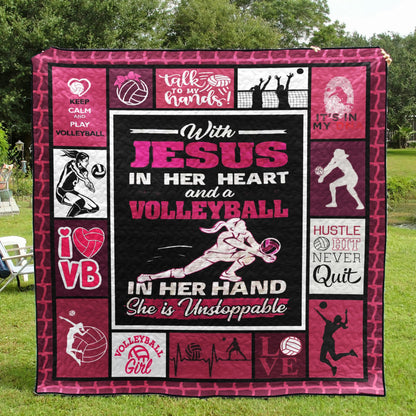 Volleyball CL15100392MDQ Quilt Blanket