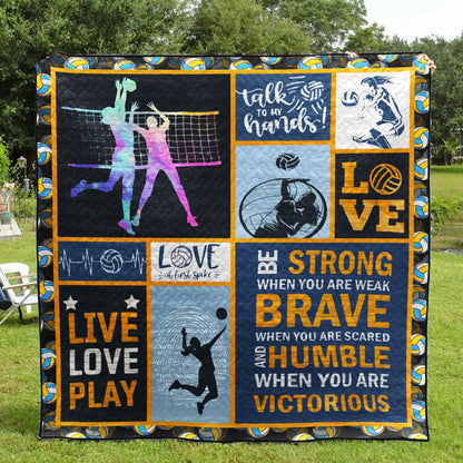 Volleyball CL15100393MDQ Quilt Blanket