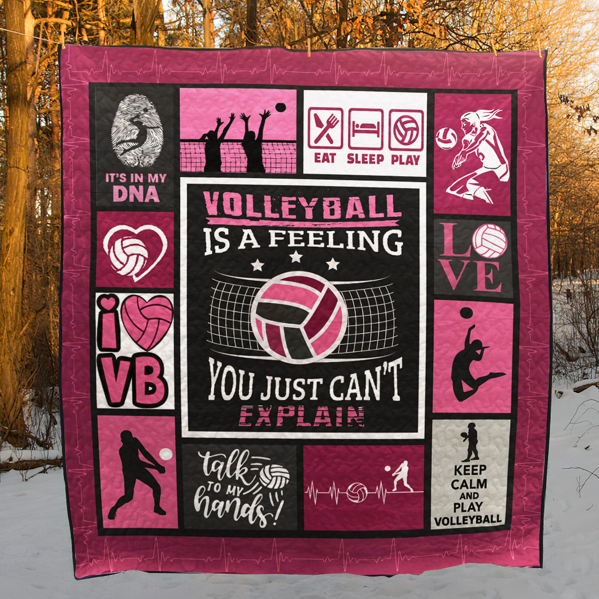 Volleyball CL15100409MDQ Quilt Blanket