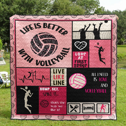 Volleyball CL15100421MDQ Quilt Blanket