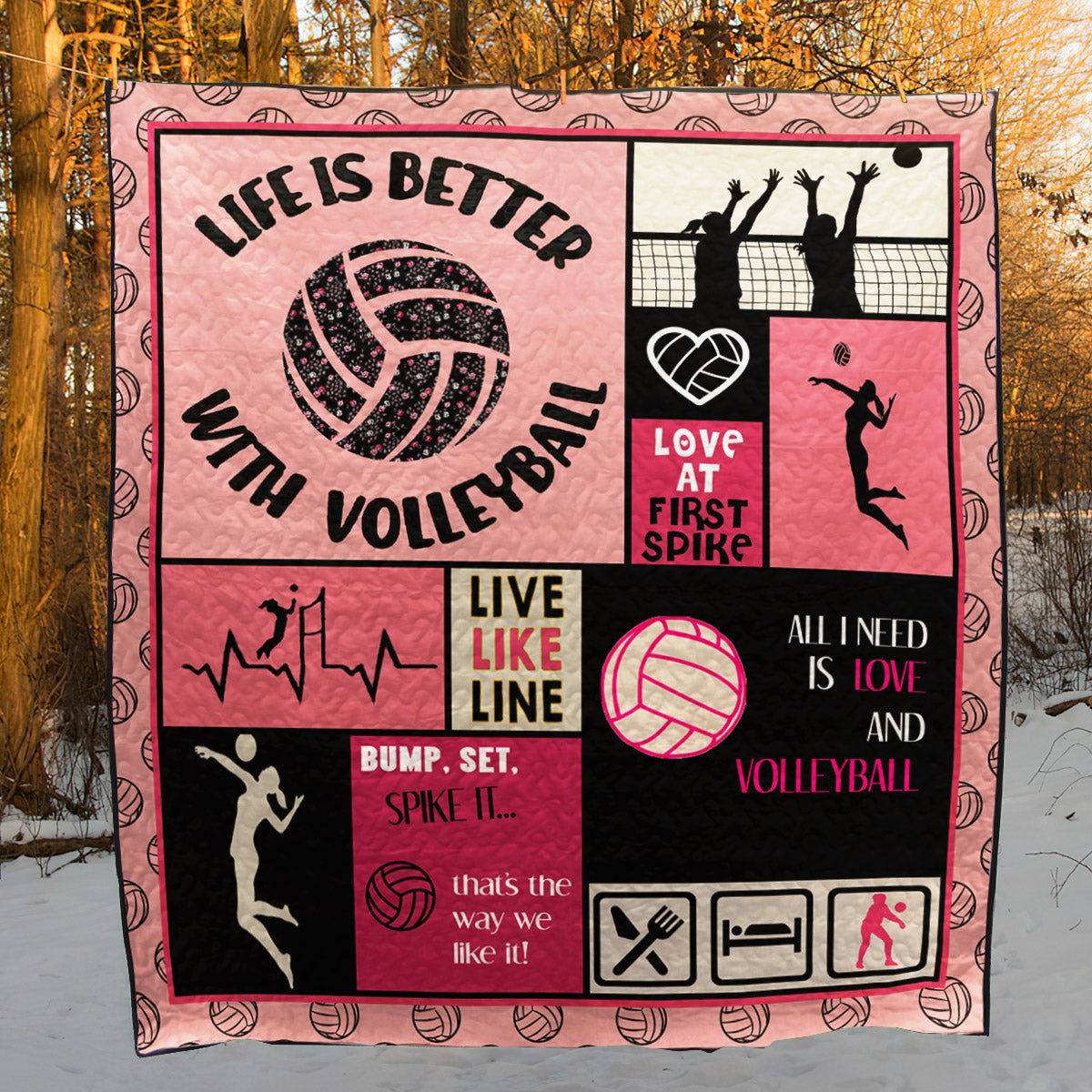 Volleyball CL15100421MDQ Quilt Blanket