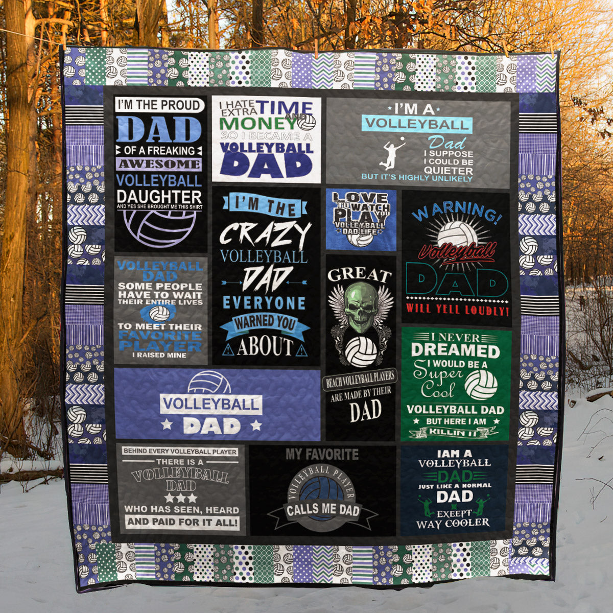 Volleyball Dad CLT170667 Quilt Blanket