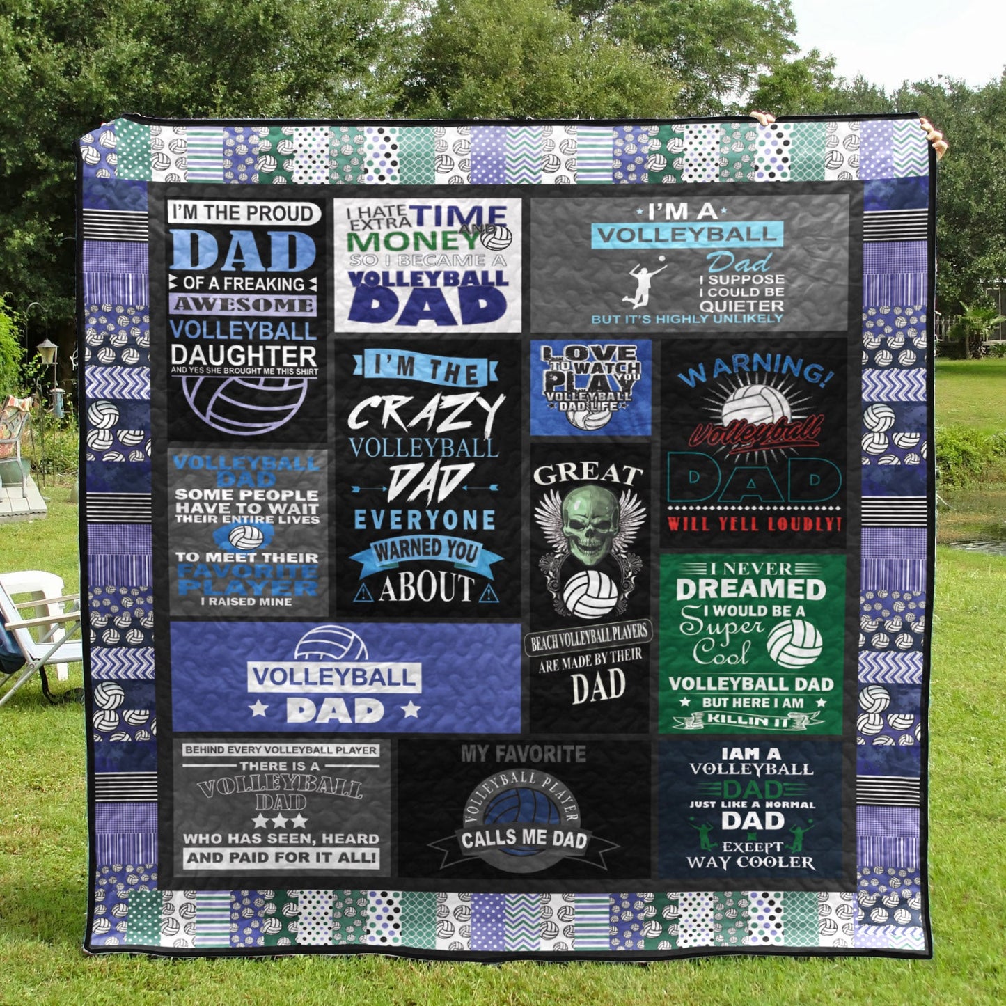 Volleyball Dad CLT170667 Quilt Blanket