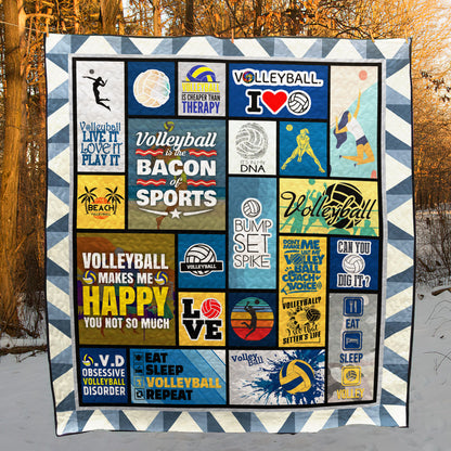 Volleyball Girl VB050637 Quilt Blanket