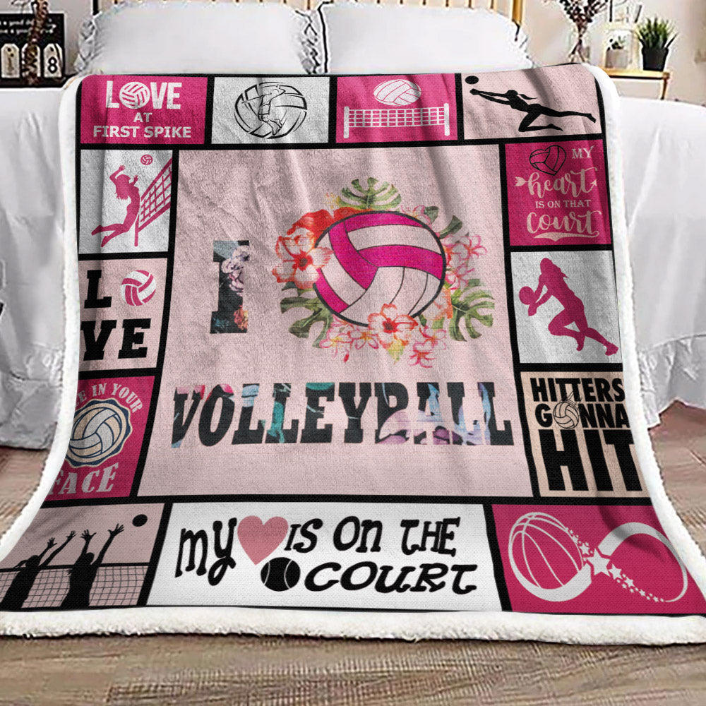 Volleyball VD3112223F Sherpa Fleece Blanket