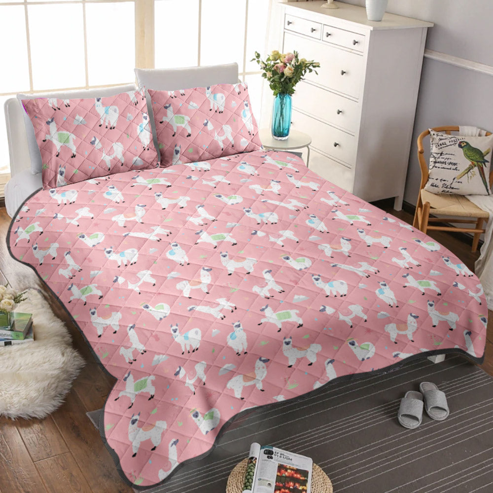Vue Llama Drama Multi CLA0211250B Quilt Bedding Set
