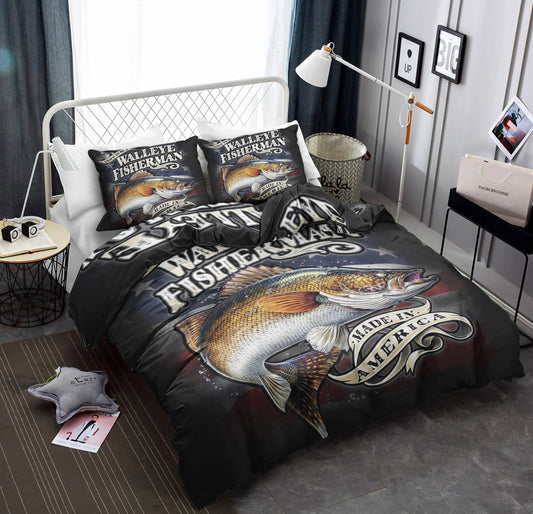 Walleye Fisherman Made In America NN1010139T Bedding Sets