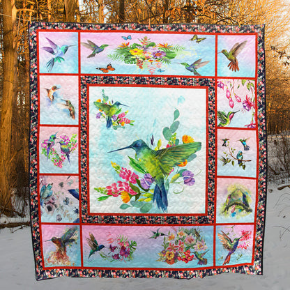 Watercolor Birds CL05100097MDQ Quilt Blanket