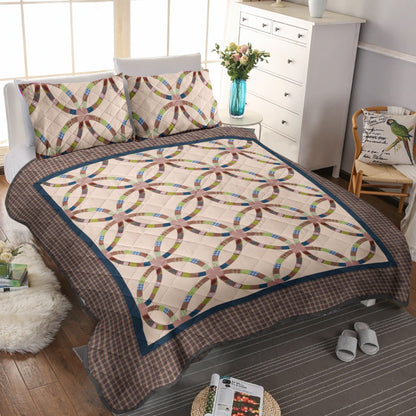 Wedding Ring CLM1809200B Quilt Bedding Set