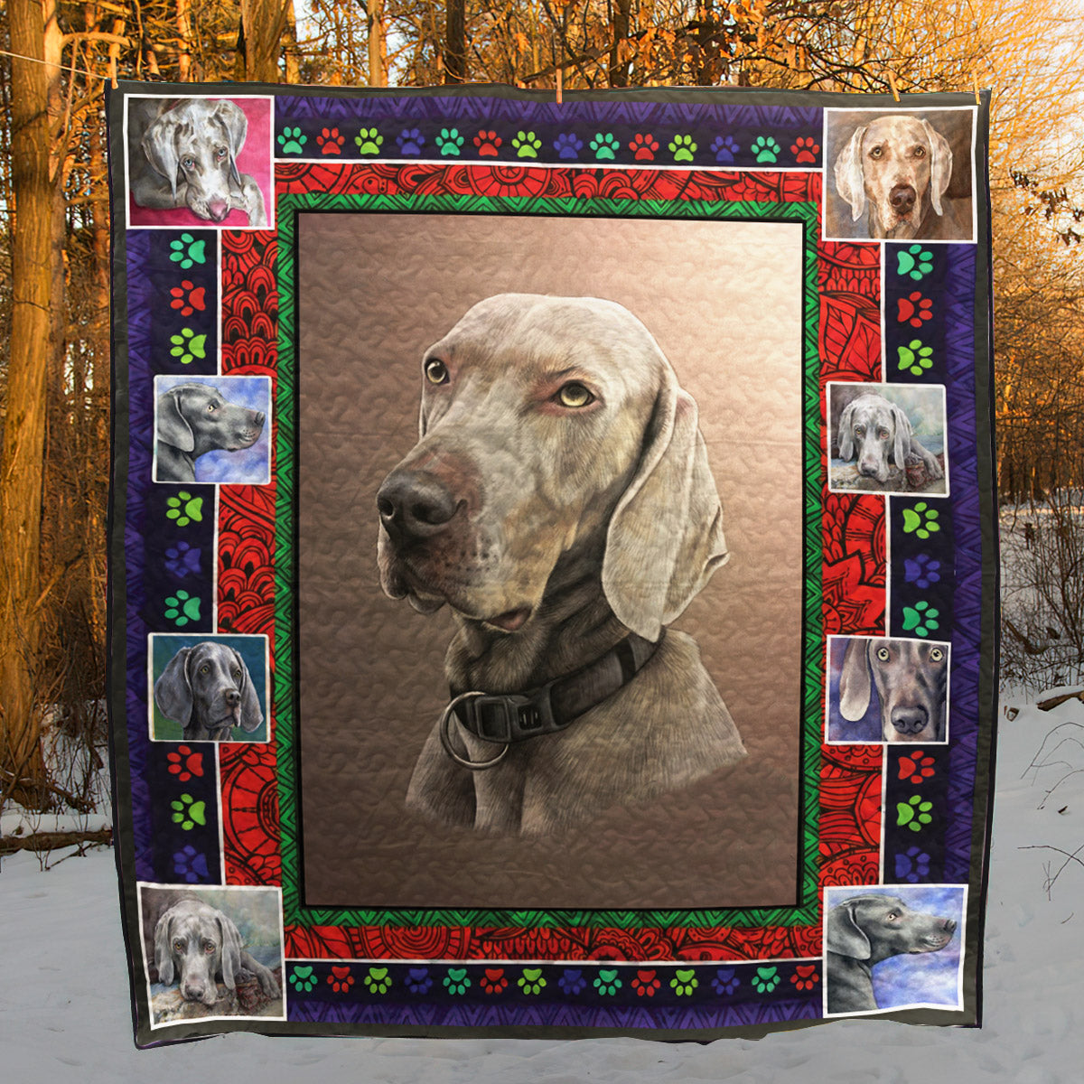 Weimaraner CLA3010064Q Quilt Blanket