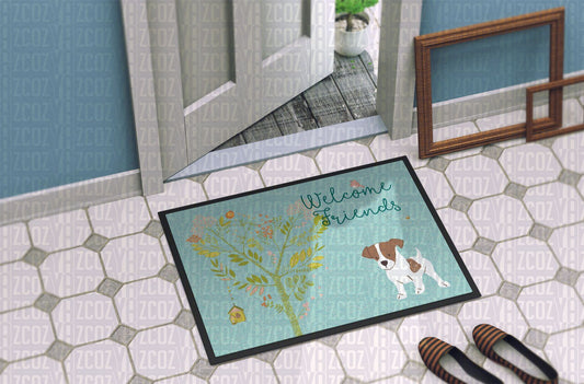 Welcome Friends Jack Russell Terrier Puppy CL21110335MDD Non-slip Door mats
