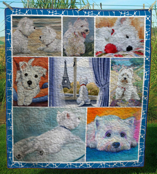 West Highland White CL28101204MDQ Quilt Blanket