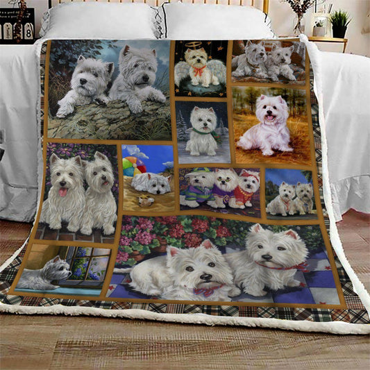 West Highland White Terrier CL10100251MDF Sherpa Fleece Blanket